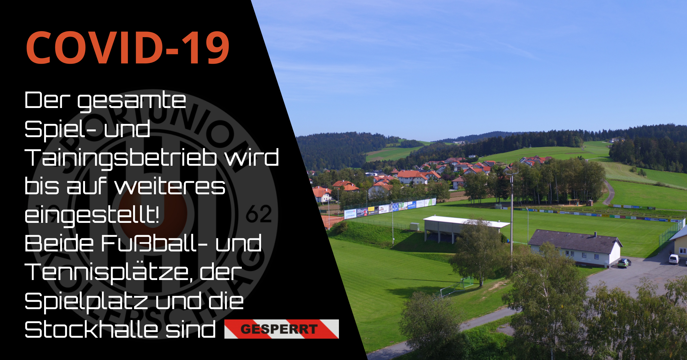 COVID-19 – Sportanlage ist gesperrt